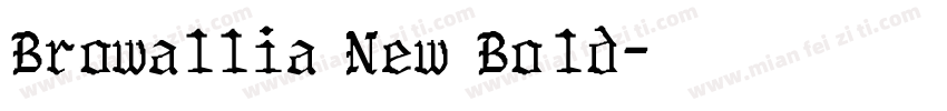 Browallia New Bold字体转换